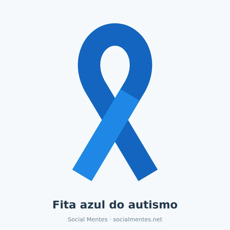 Fita azul da conscientização sobre o autismo